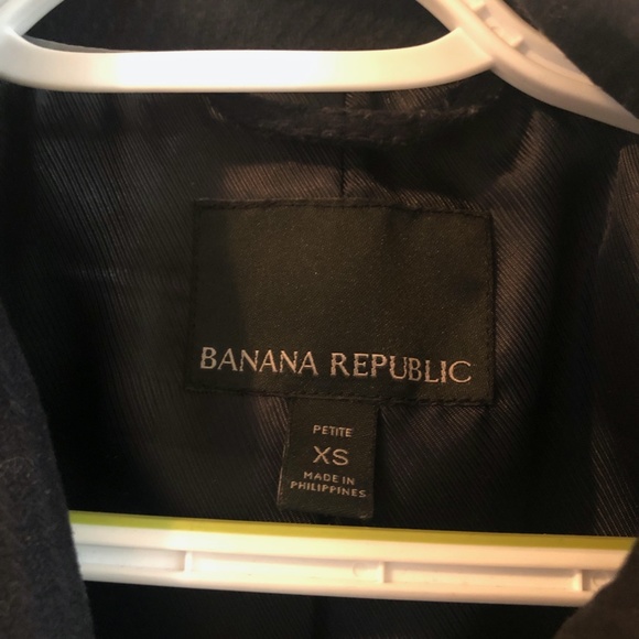 Banana Republic Navy Blue Wool Pea Coat - Picture 4 of 4